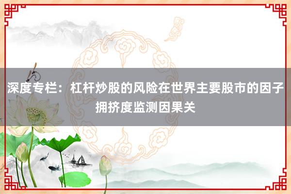 深度专栏：杠杆炒股的风险在世界主要股市的因子拥挤度监测因果关